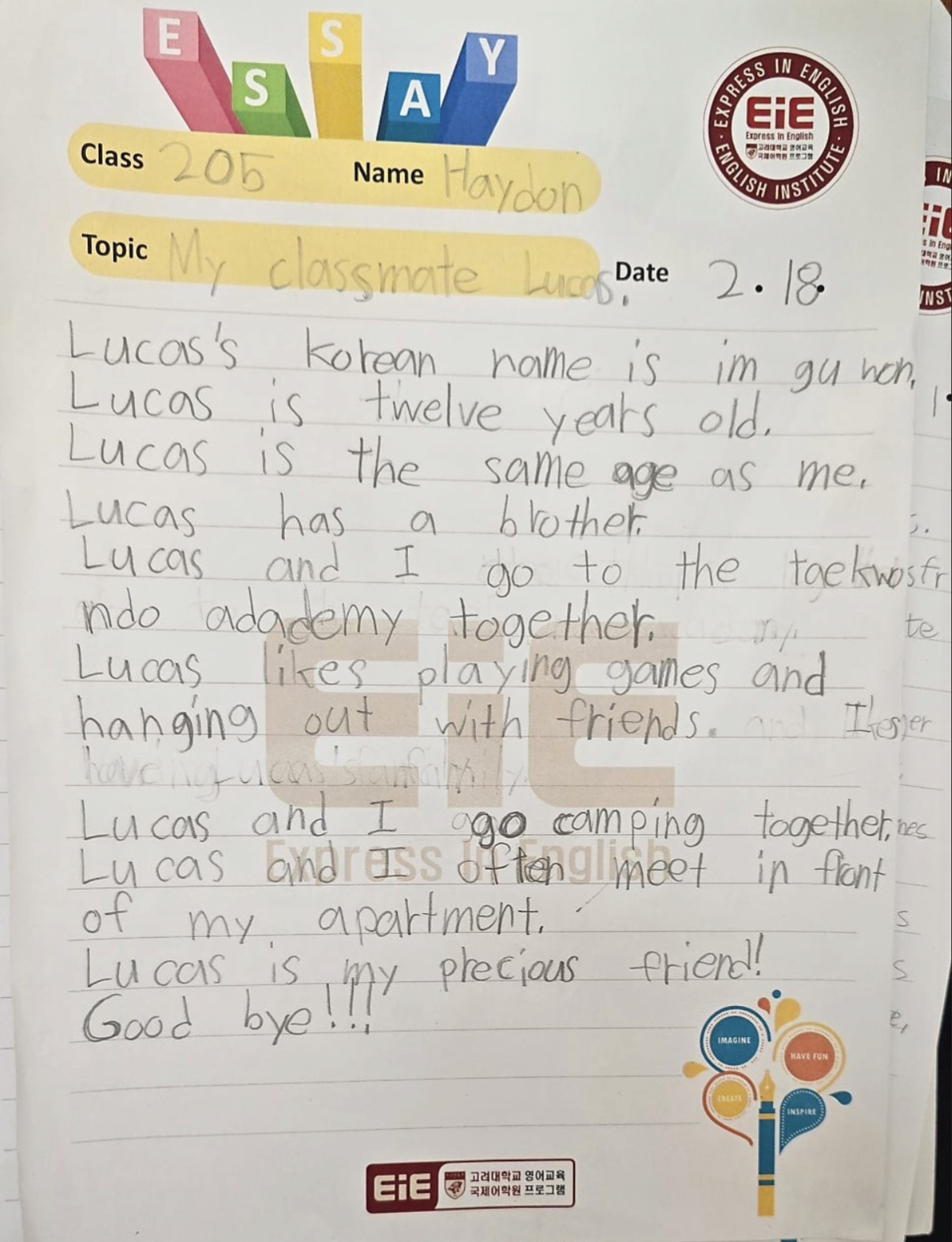 Essay by Haydon